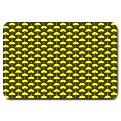 Under My Little Yellow Umbrella Large Doormat by ConteMonfrey