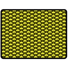 Under My Little Yellow Umbrella Fleece Blanket (large) by ConteMonfrey