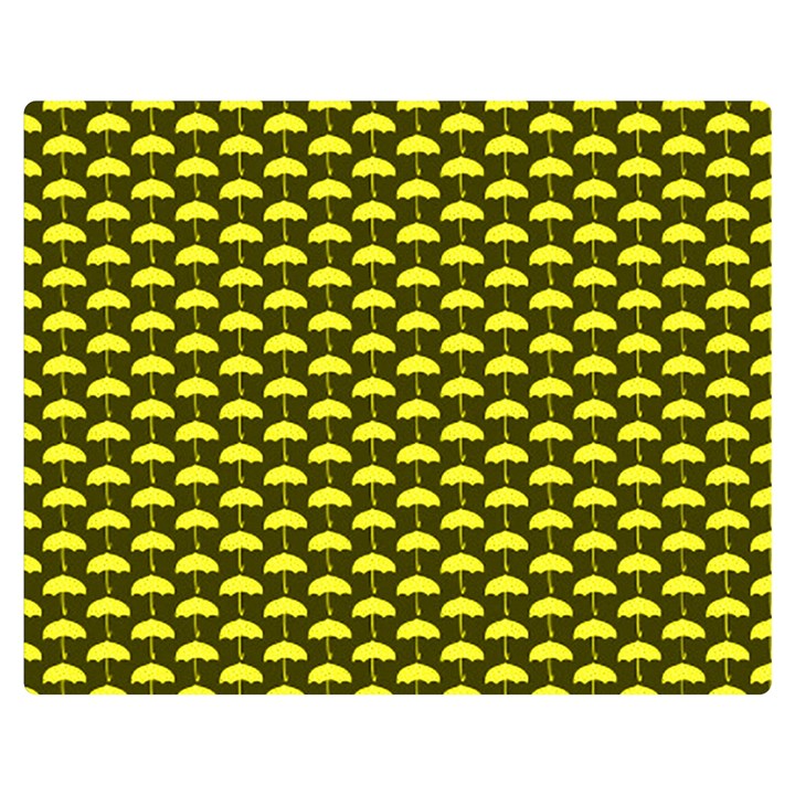 Under My Little yellow Umbrella Two Sides Premium Plush Fleece Blanket (Medium)