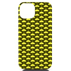 Under My Little Yellow Umbrella Iphone 14 Black Uv Print Case by ConteMonfrey