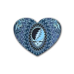 Grateful Dead Butterfly Pattern Rubber Coaster (heart) by Bedest