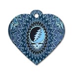 Grateful Dead Butterfly Pattern Dog Tag Heart (Two Sides) Front