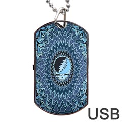 Grateful Dead Butterfly Pattern Dog Tag Usb Flash (two Sides) by Bedest