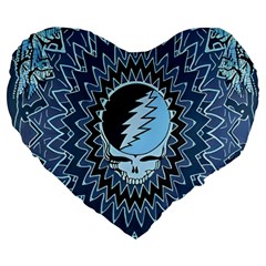 Grateful Dead Butterfly Pattern Large 19  Premium Heart Shape Cushions by Bedest