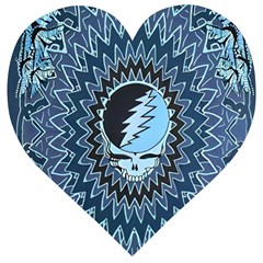 Grateful Dead Butterfly Pattern Wooden Puzzle Heart