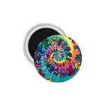 Grateful Dead Bears Tie Dye Vibrant Spiral 1.75  Magnets Front