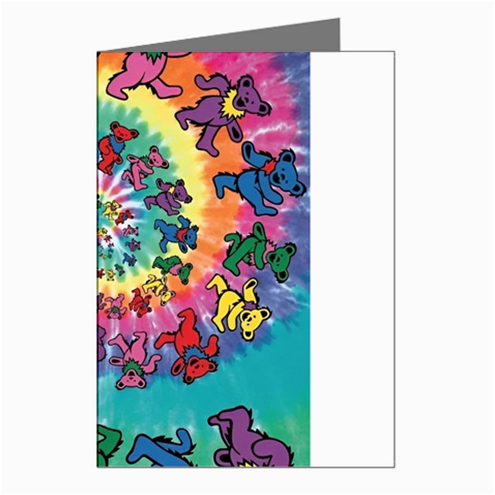 Grateful Dead Bears Tie Dye Vibrant Spiral Greeting Cards (Pkg of 8)