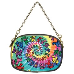 Grateful Dead Bears Tie Dye Vibrant Spiral Chain Purse (two Sides) by Bedest