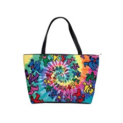 Grateful Dead Bears Tie Dye Vibrant Spiral Classic Shoulder Handbag by Bedest