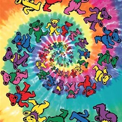 Grateful Dead Bears Tie Dye Vibrant Spiral Play Mat (square) by Bedest