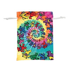 Grateful Dead Bears Tie Dye Vibrant Spiral Lightweight Drawstring Pouch (s) by Bedest