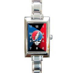 Grateful Dead Big Skull Rectangle Italian Charm Watch by Bedest