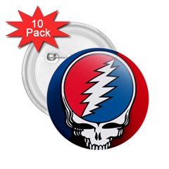 Grateful Dead Big Skull 2 25  Buttons (10 Pack)  by Bedest