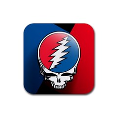 Grateful Dead Big Skull Rubber Coaster (square) by Bedest