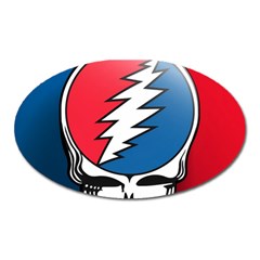 Grateful Dead Big Skull Oval Magnet by Bedest