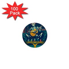 Grateful Dead Singing Skeleton 1  Mini Buttons (100 Pack)  by Bedest