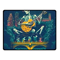 Grateful Dead Singing Skeleton Fleece Blanket (small) by Bedest