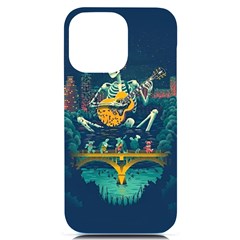 Grateful Dead Singing Skeleton Iphone 14 Pro Max Black Uv Print Case by Bedest