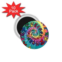 Grateful Dead Artsy 1 75  Magnets (10 Pack)  by Bedest