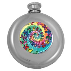 Grateful Dead Artsy Round Hip Flask (5 Oz) by Bedest