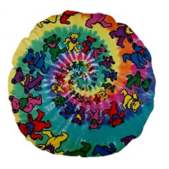 Grateful Dead Artsy Large 18  Premium Flano Round Cushions by Bedest