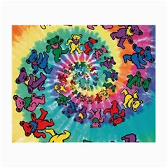 Grateful Dead Bears Tie Dye Vibrant Spiral Small Glasses Cloth by Bedest