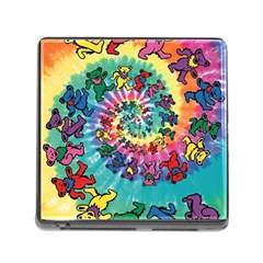 Grateful Dead Bears Tie Dye Vibrant Spiral Memory Card Reader (square 5 Slot) by Bedest