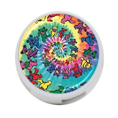 Grateful Dead Bears Tie Dye Vibrant Spiral 4-port Usb Hub (one Side) by Bedest