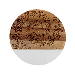 Grateful Dead Artsy Marble Wood Coaster (round)