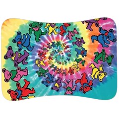 Grateful Dead Bears Tie Dye Vibrant Spiral Velour Seat Head Rest Cushion by Bedest