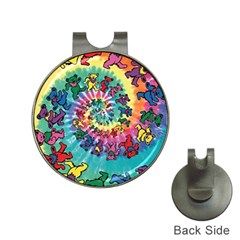 Grateful Dead Bears Tie Dye Vibrant Spiral Hat Clips With Golf Markers by Bedest