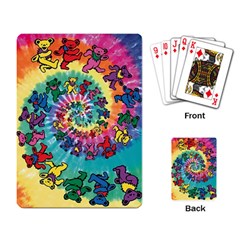 Grateful Dead Bears Tie Dye Vibrant Spiral Playing Cards Single Design (rectangle) by Bedest