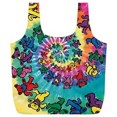 Grateful Dead Bears Tie Dye Vibrant Spiral Full Print Recycle Bag (xl) by Bedest