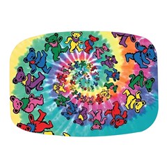 Grateful Dead Bears Tie Dye Vibrant Spiral Mini Square Pill Box by Bedest