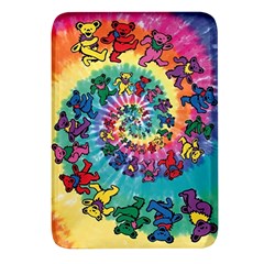 Grateful Dead Bears Tie Dye Vibrant Spiral Rectangular Glass Fridge Magnet (4 Pack) by Bedest