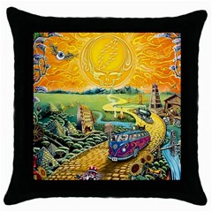 Grateful Dead Golden Road Throw Pillow Case (black) by Bedest