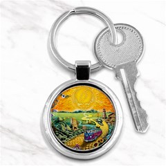 Grateful Dead Golden Road Key Chain (round) by Bedest