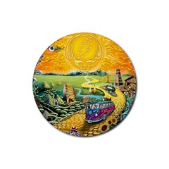 Grateful Dead Golden Road Rubber Coaster (round) by Bedest