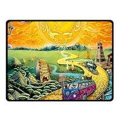 Grateful Dead Golden Road Fleece Blanket (small) by Bedest