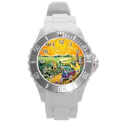 Grateful Dead Golden Road Round Plastic Sport Watch (l) by Bedest