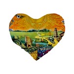 Grateful Dead Golden Road Standard 16  Premium Heart Shape Cushions Back