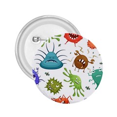 Dangerous Streptococcus Lactobacillus Staphylococcus Others Microbes Cartoon Style Vector Seamless P 2.25  Buttons