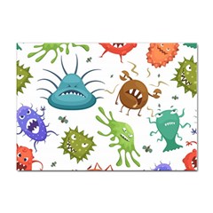 Dangerous Streptococcus Lactobacillus Staphylococcus Others Microbes Cartoon Style Vector Seamless P Sticker A4 (10 Pack) by Ravend