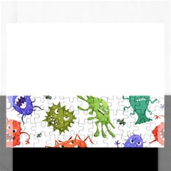 Dangerous Streptococcus Lactobacillus Staphylococcus Others Microbes Cartoon Style Vector Seamless P Rectangular Jigsaw Puzzl