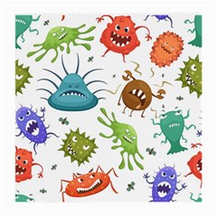 Dangerous Streptococcus Lactobacillus Staphylococcus Others Microbes Cartoon Style Vector Seamless P Medium Glasses Cloth