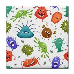 Dangerous Streptococcus Lactobacillus Staphylococcus Others Microbes Cartoon Style Vector Seamless P Face Towel