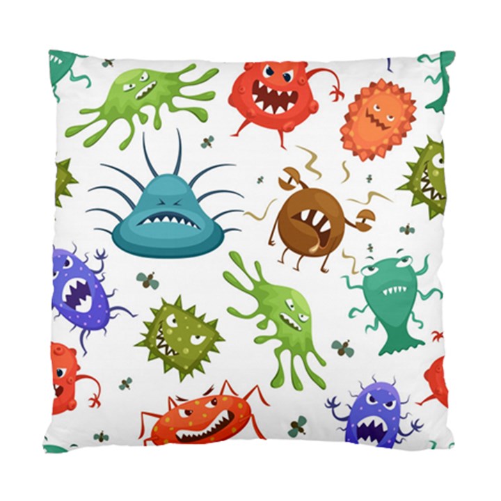 Dangerous Streptococcus Lactobacillus Staphylococcus Others Microbes Cartoon Style Vector Seamless P Standard Cushion Case (One Side)