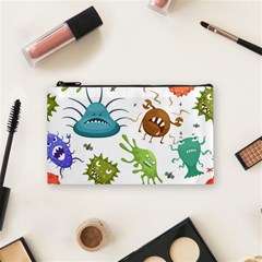 Dangerous Streptococcus Lactobacillus Staphylococcus Others Microbes Cartoon Style Vector Seamless P Cosmetic Bag (Small)