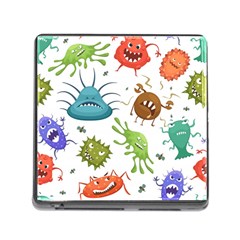 Dangerous Streptococcus Lactobacillus Staphylococcus Others Microbes Cartoon Style Vector Seamless P Memory Card Reader (square 5 Slot) by Ravend