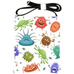 Dangerous Streptococcus Lactobacillus Staphylococcus Others Microbes Cartoon Style Vector Seamless P Shoulder Sling Bag Front